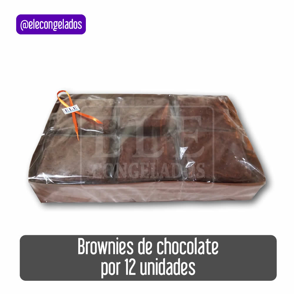 brownies de chocolate presentación por 12 unidades