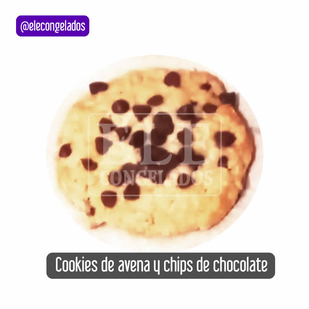cookies de avena y chips de chocolate